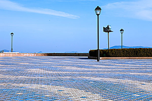 中国山东威海市的瓷砖地板