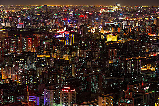 北京夜景俯瞰