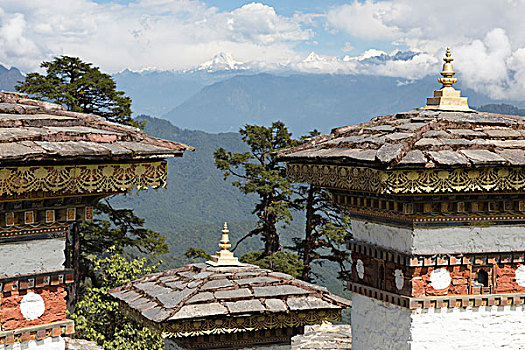 亚洲,不丹,纪念碑,给