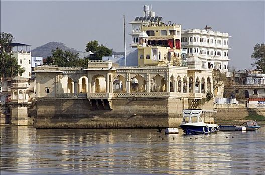 建筑,皮克拉湖,乌代浦尔,拉贾斯坦邦,印度,南亚