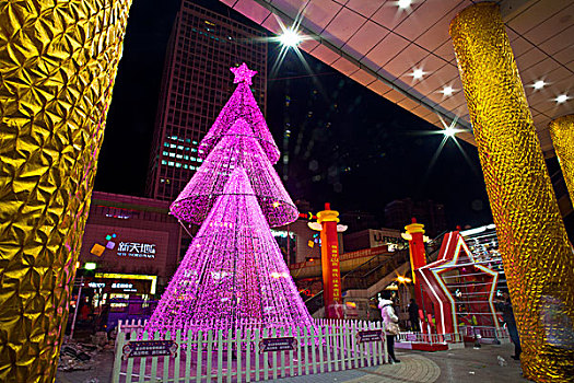 秦皇岛,城市,建筑,繁华,夜景,灯光,道路,亮化,商业