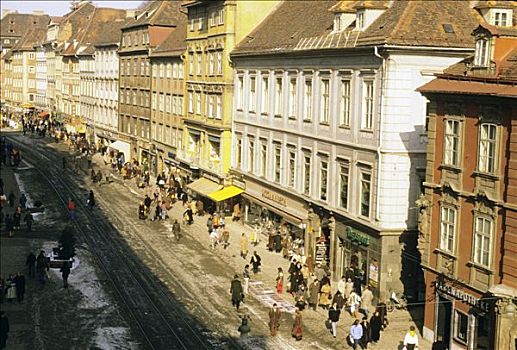 格拉茨,街道,建筑