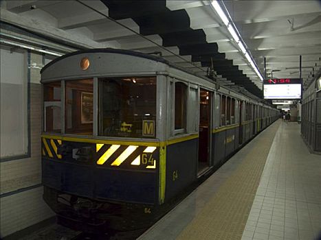 地铁,站台,布宜诺斯艾利斯,阿根廷