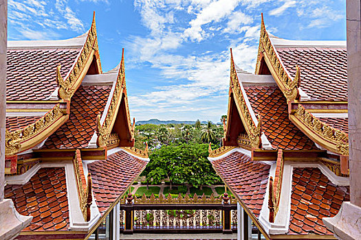 泰国,风格,屋顶