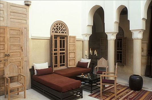 摩洛哥,玛拉喀什,客厅