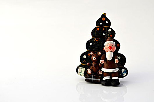 圣诞老人,圣诞树,泰迪熊,礼物,圣诞树饰,木制玩具,圣诞装饰