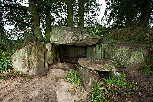 巨石,陵墓,靠近,梅克伦堡前波莫瑞州,德国,欧洲