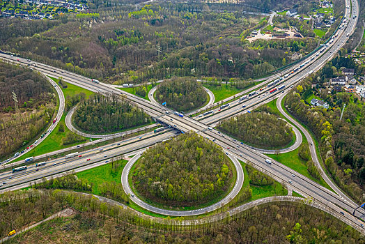 高速公路,连通,哈根,三叶草,地区,北莱茵威斯特伐利亚,德国,欧洲