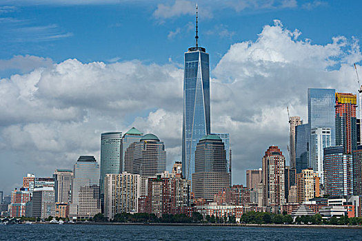 纽约,市区,纽约港,城市天际线,自由,塔,大幅,尺寸