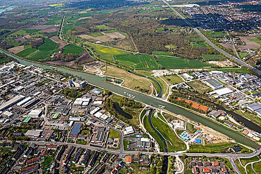 运河,连通,地下通道,建筑,鲁尔区,北莱茵威斯特伐利亚,德国