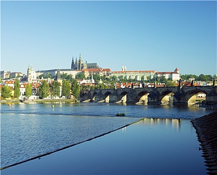 布拉格城堡,查理大桥,布拉格,捷克共和国