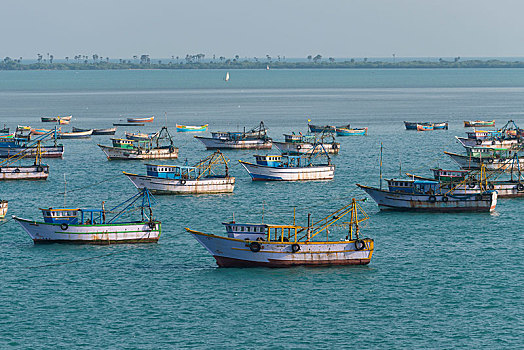 渔船,岛屿,泰米尔纳德邦,印度,亚洲
