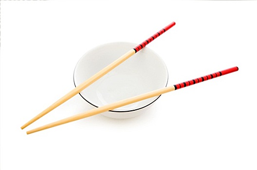 碗,筷子,竹垫