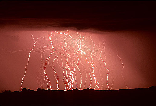 展示,闪电,风暴,记录,亚利桑那,美国