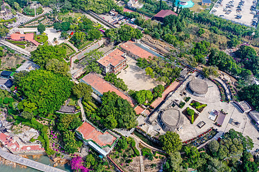 航拍福建厦门胡里山炮台