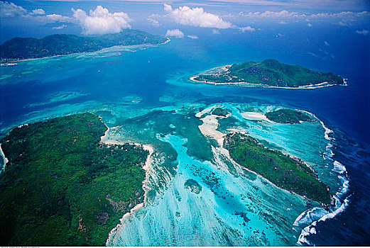 航拍,島嶼,塞舌爾,非洲