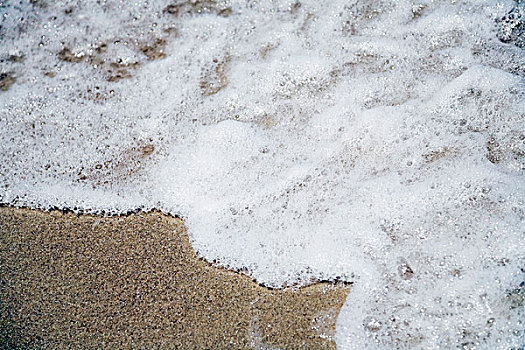 沙子,海浪,特写