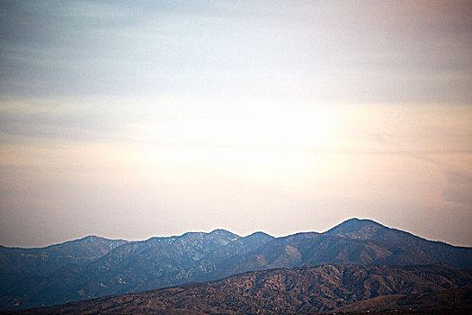 俯视图,山,洛杉矶,加利福尼亚,美国