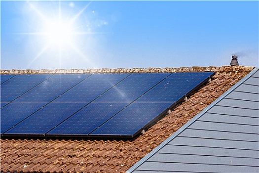 太阳能电池板,屋顶