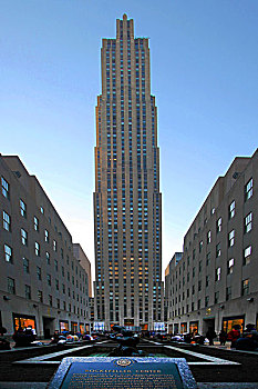美国纽约曼哈顿岛洛克菲勒中心大厦