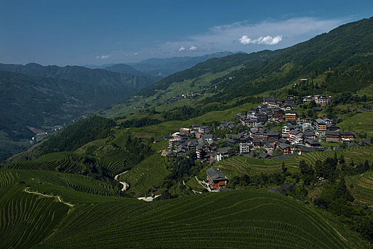 梯田,村落