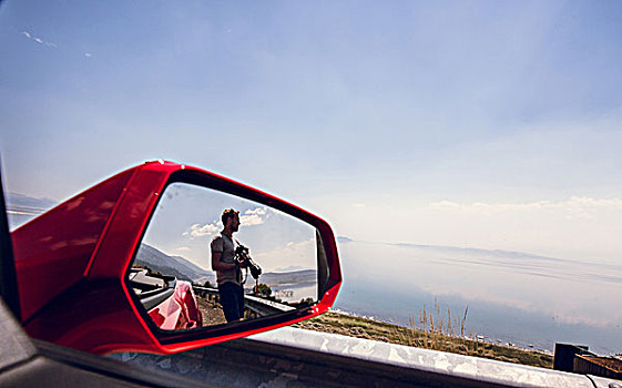 摄影师,拍照,莫诺湖,加利福尼亚