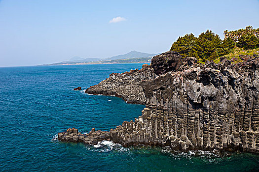 韩国济州岛柱状节理