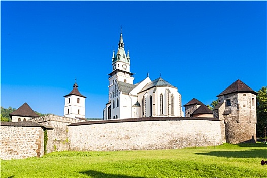 城堡,教堂,圣凯萨琳,斯洛伐克