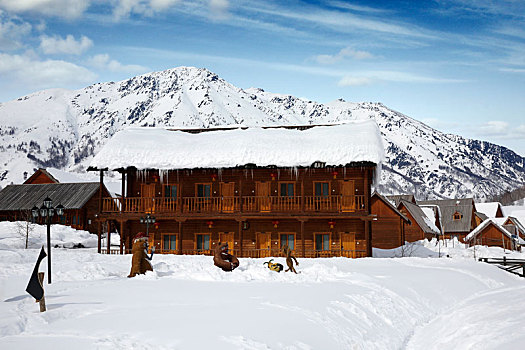 冬季小镇雪景