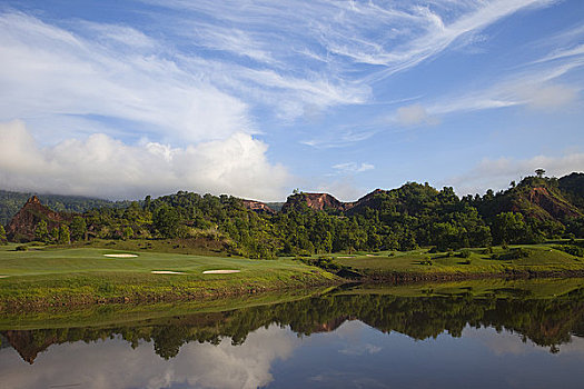 红山,高尔夫球场,普吉岛,泰国