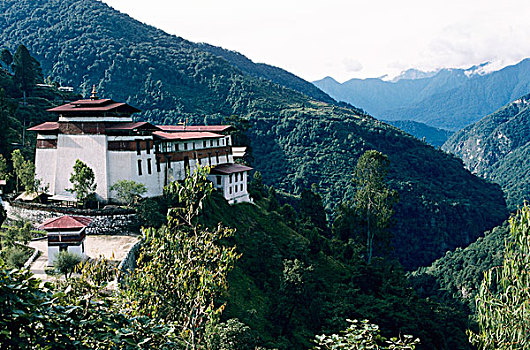 不丹,宗派寺院,寺院,山坡