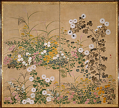 开花植物,秋天,18世纪,艺术家