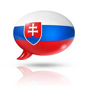 斯洛伐克,旗帜,对话气泡框