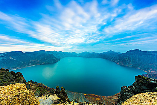 长白山天池全景