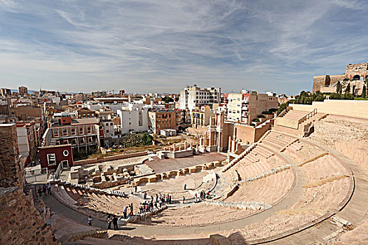 古罗马竞技场,卡塔赫纳,区域,穆尔西亚,西班牙