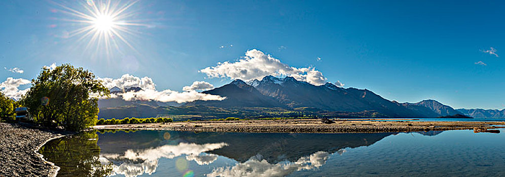 瓦卡蒂普湖,皇后镇,南阿尔卑斯山,奥塔哥,南部地区,新西兰,大洋洲