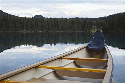 独木舟,湖,艾伯塔省,加拿大