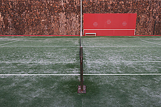 网球场,冬天
