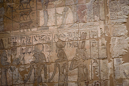 象征,标识,法老,埃及,墙壁,路克索神庙