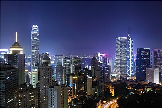 香港,城市,夜晚