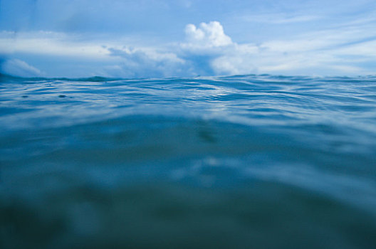 海浪,浪花,波浪,水浪,波纹,浪潮,浪,海洋,大海,海,海水,海平面,起伏,波幅,水,溅,蓝色,深蓝,冷色,移动,动感,流动,流线,纯,特写,蓝天,白云