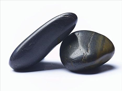 两个,黑色,石头