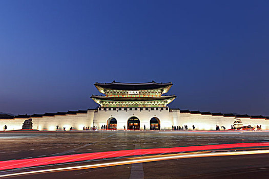 韩国首尔--光华门夜景