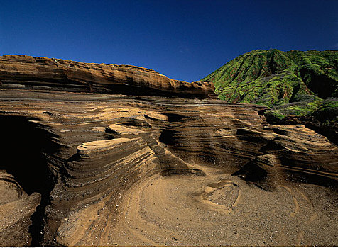 沿岸,石头,腐蚀,柯欧劳山,山脉,瓦胡岛,夏威夷