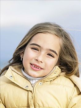 女孩,6-8岁,特写,肖像,阿利坎特,西班牙