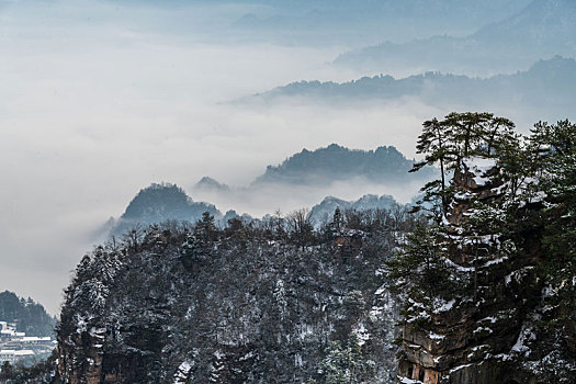 张家界雪景