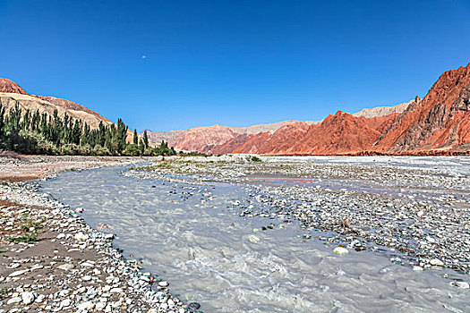 新疆盖孜峡谷火焰山
