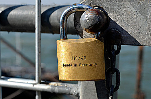 挂锁,德国,屏障,栅栏,莱茵河,散步场所,杜塞尔多夫,北莱茵威斯特伐利亚,欧洲