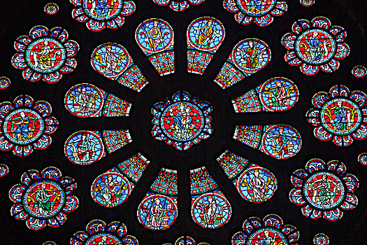 法国,阿基坦,彩色玻璃窗,建筑师,灵感,圣母大教堂,巴黎