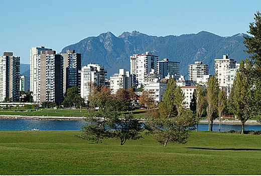 城市,山,温哥华,不列颠哥伦比亚省,加拿大